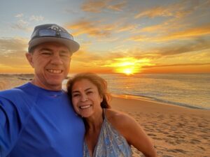 Amanda with her husband
