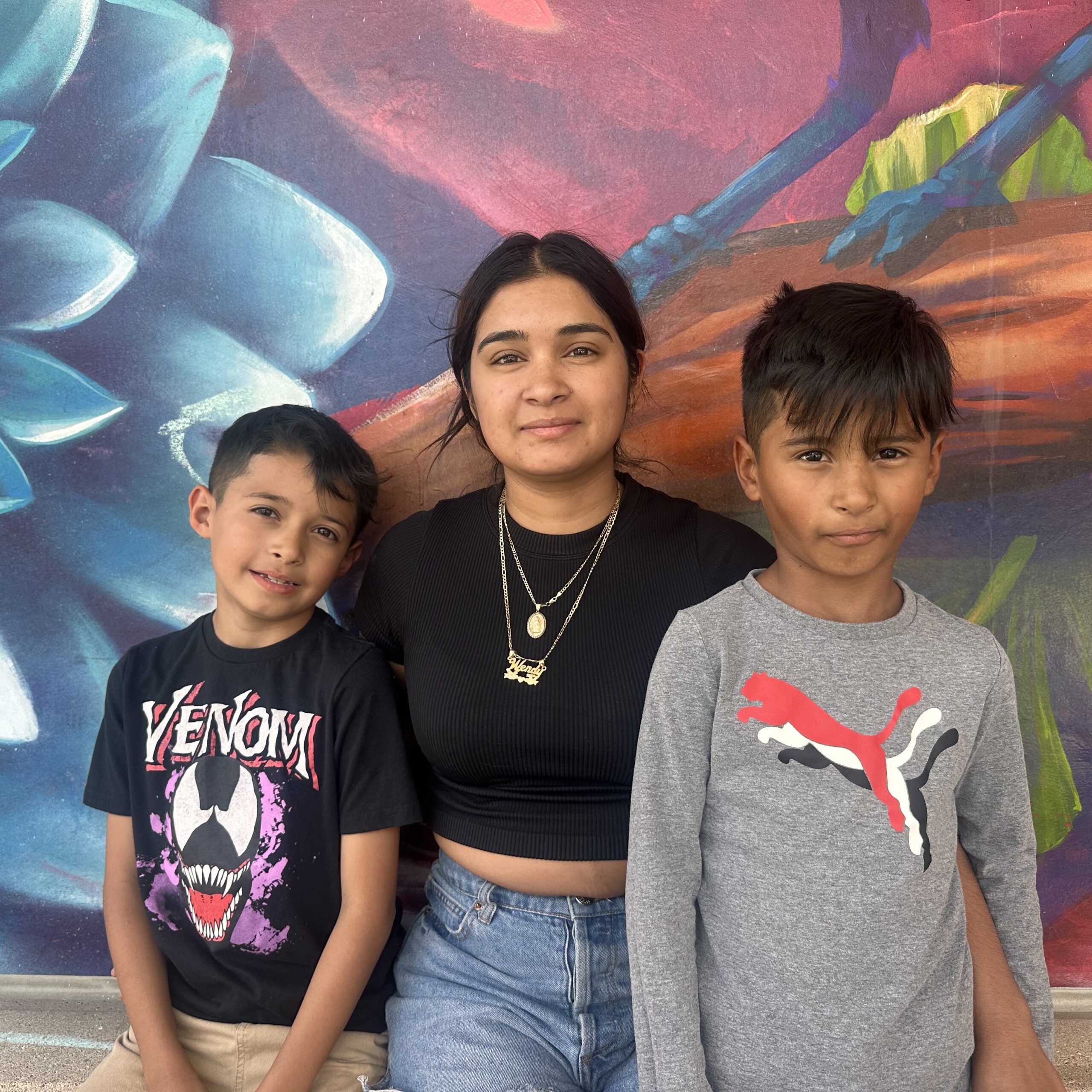 Wendy T. with her two boys at Alameda Warren Village