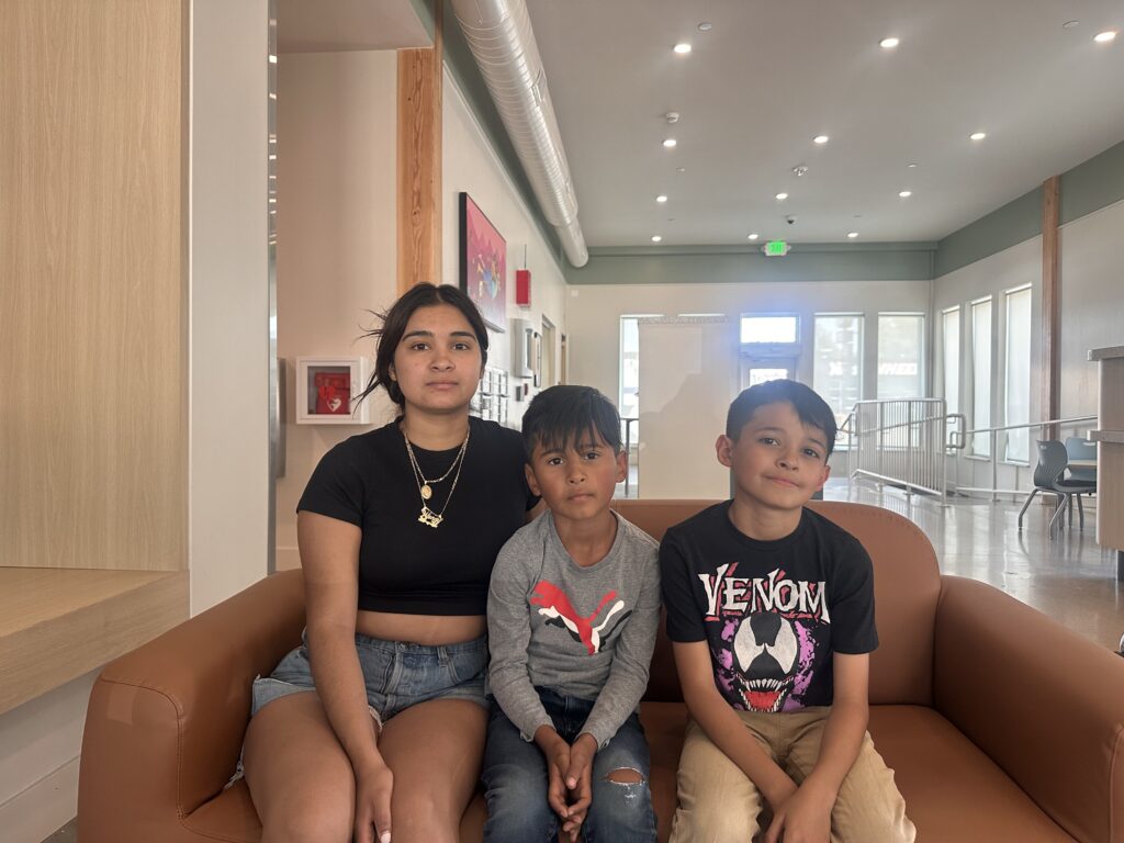 Wendy with her two boys at Warren Village Alameda